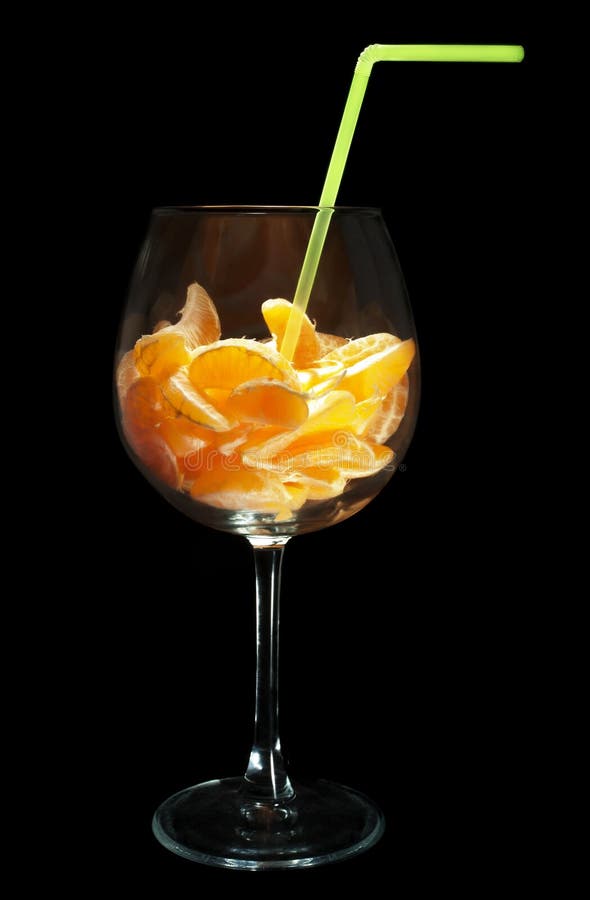 för apelsinskivor för coctail glass sugrör royaltyfri foto för apelsinskivor för coctail glass sugrör royaltyfri foto