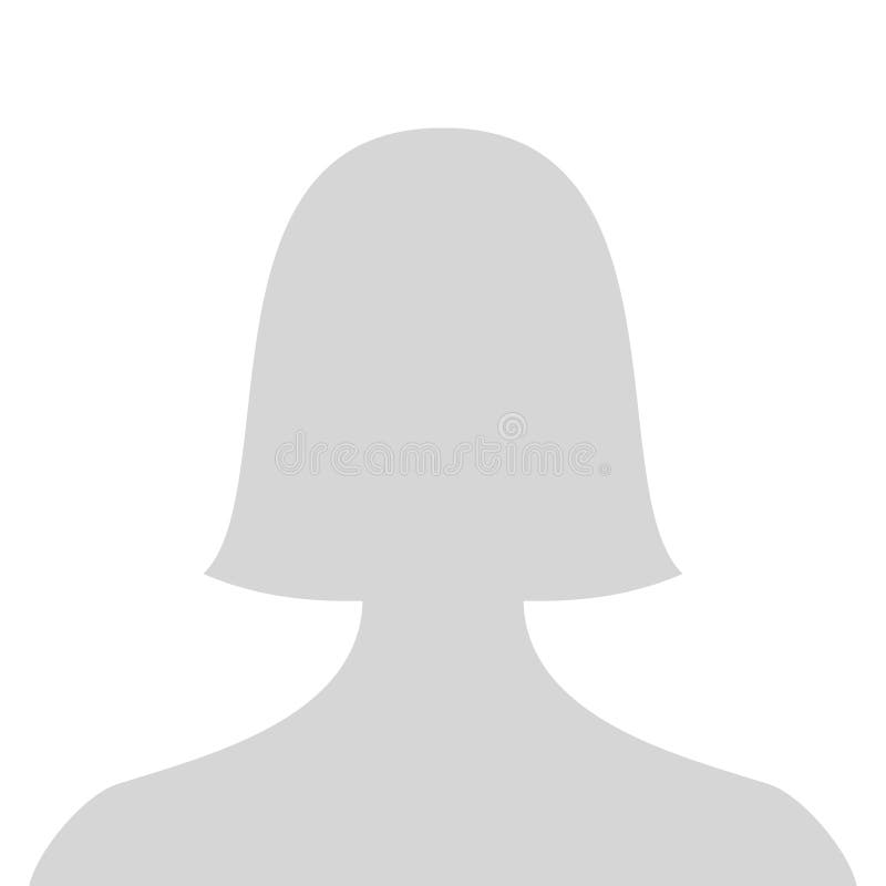 För avatarprofil för standard kvinnlig symbol för bild Grå kvinnafotoplaceholder