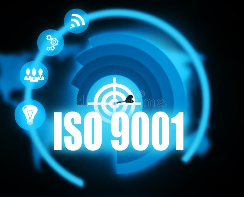 För begreppsplan för Iso 9001 diagram vektor illustrationer För begreppsplan för Iso 9001 diagram vektor illustrationer