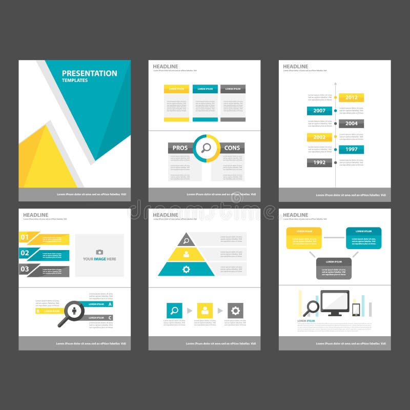 För beståndsdel- och symbolspresentation för gul blå polygon sänker infographic mallar designuppsättningen för website för brosch stock illustrationer För beståndsdel- och symbolspresentation för gul blå polygon sänker infographic mallar designuppsättningen för website för brosch stock illustrationer
