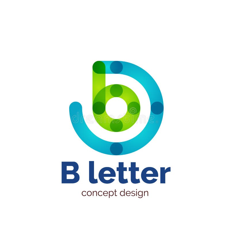 För bokstavsbegrepp för vektor modern minimalistic logo stock illustrationer För bokstavsbegrepp för vektor modern minimalistic logo stock illustrationer