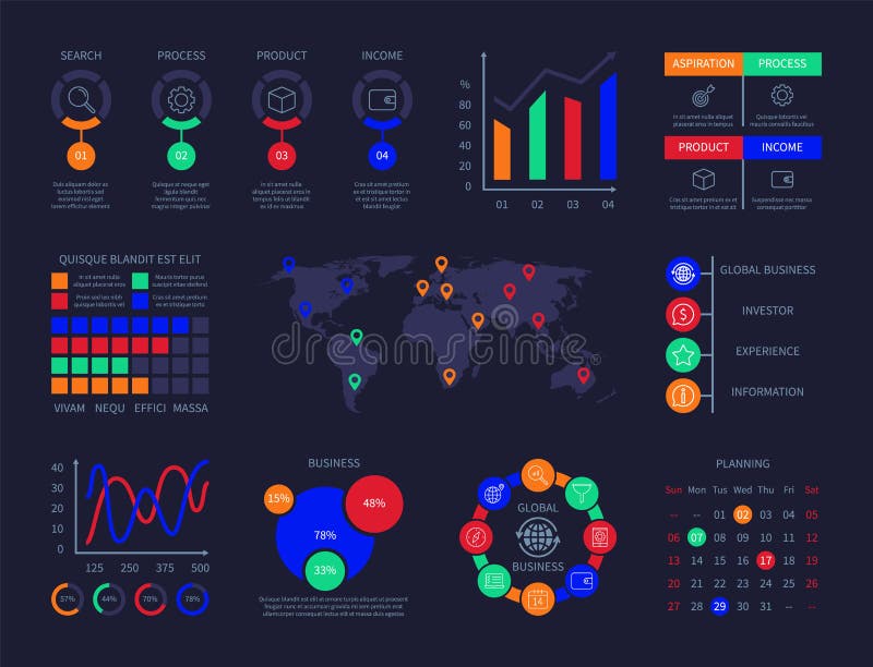 För diagramanalys för kontrollbord graf för diagram för användargränssnitt för data för diagram för information om infographic hu stock illustrationer För diagramanalys för kontrollbord graf för diagram för användargränssnitt för data för diagram för information om infographic hu stock illustrationer