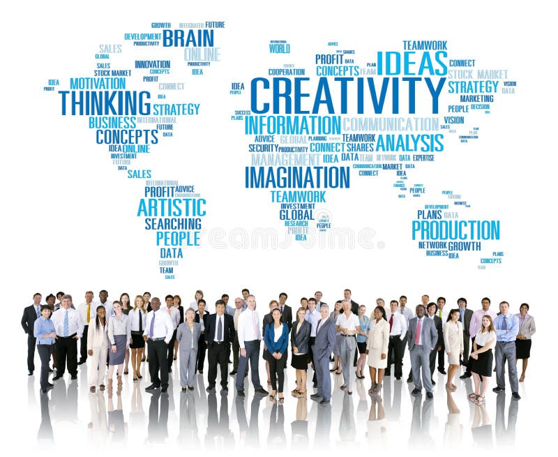 För fantasiinspiration för kreativitet konstnärligt begrepp för innovation royaltyfri illustrationer