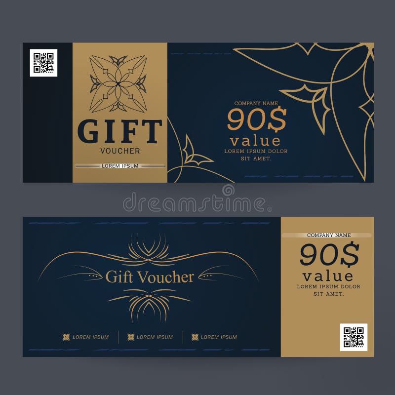 För färgdesign för presentkort första guld- begrepp för gåvakupongen, inbjudan, certifikat, reklamblad, baner, biljett stock illustrationer För färgdesign för presentkort första guld- begrepp för gåvakupongen, inbjudan, certifikat, reklamblad, baner, biljett stock illustrationer