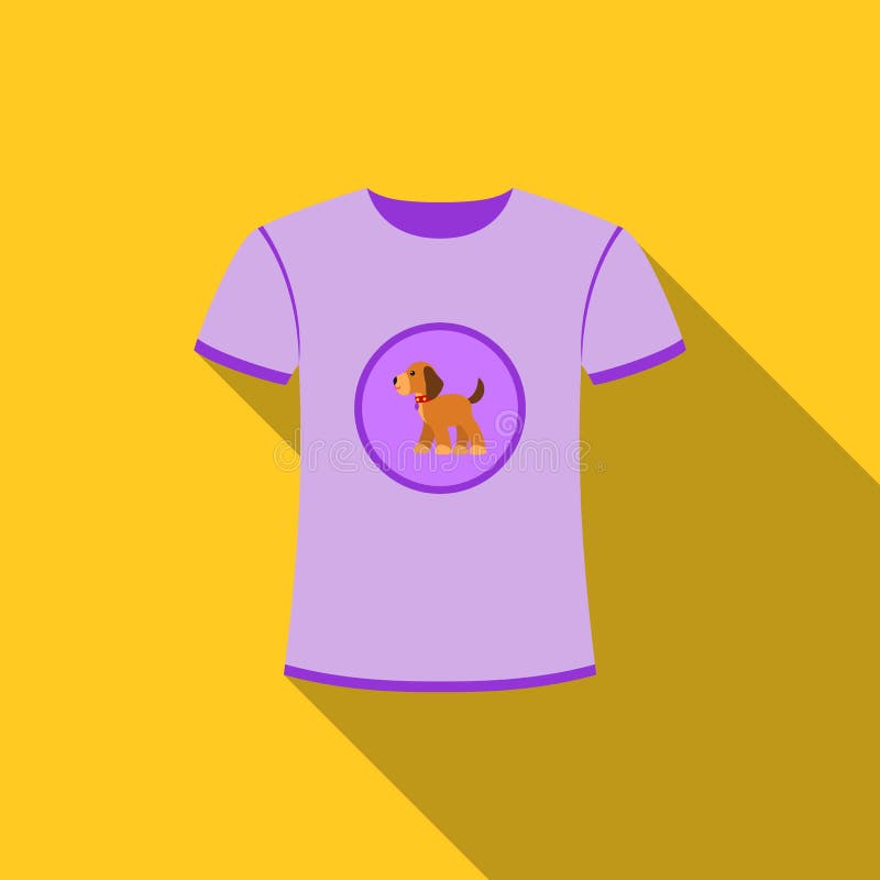 För förälskelsehundkapplöpning för skjorta I symbol för vektor i plan stil för rengöringsduk stock illustrationer