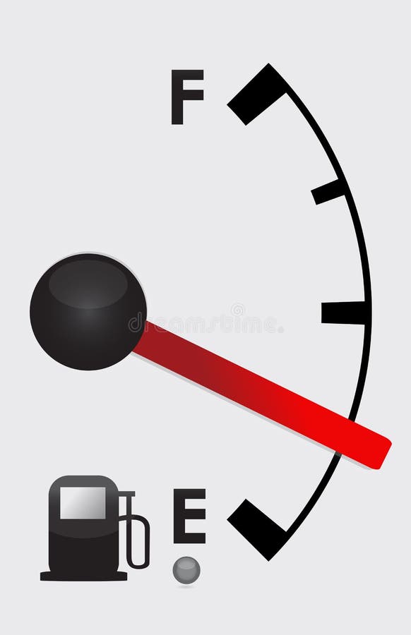 Detailed Gas tank almost Empty - illustration design. Detailed Gas tank almost Empty - illustration design