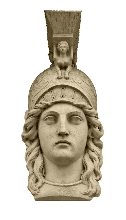 För gudinnaAthena för klassisk grek skulptur huvud