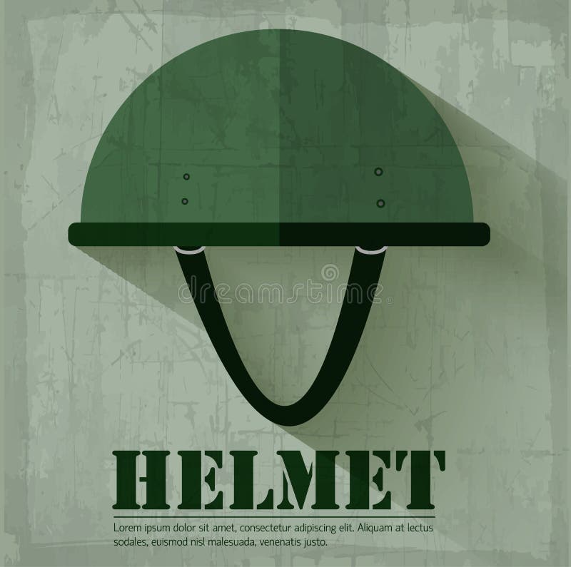 För hjälmsymbol för Grunge militärt begrepp för bakgrund stock illustrationer För hjälmsymbol för Grunge militärt begrepp för bakgrund stock illustrationer
