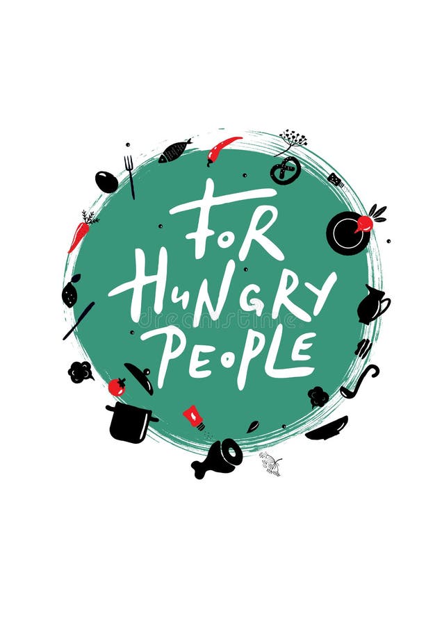 För hungrigt folk stock illustrationer För hungrigt folk stock illustrationer