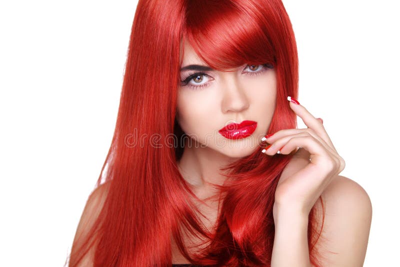 för hår red long Dana den härliga flickan med makeup, glansigt krabbt H arkivfoton för hår red long Dana den härliga flickan med makeup, glansigt krabbt H arkivfoton