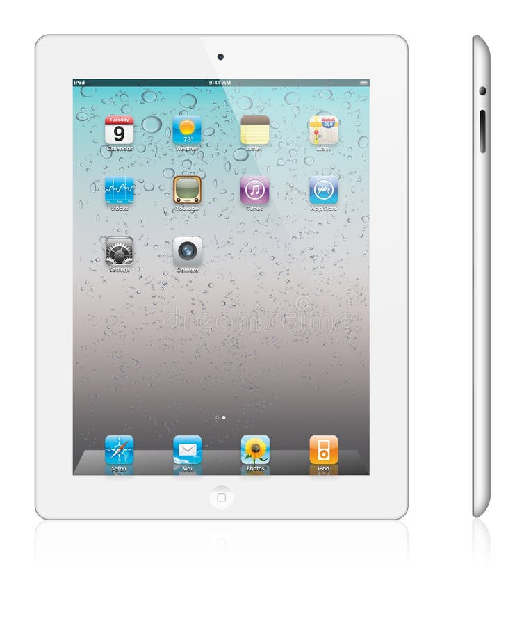 Illustration of the new Apple iPad 2 white version. Illustration of the new Apple iPad 2 white version.