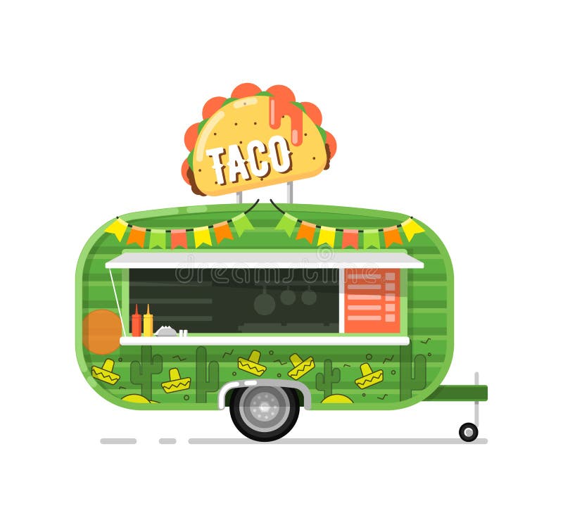 För kaféservice för taco utomhus- symbol vektor illustrationer För kaféservice för taco utomhus- symbol vektor illustrationer