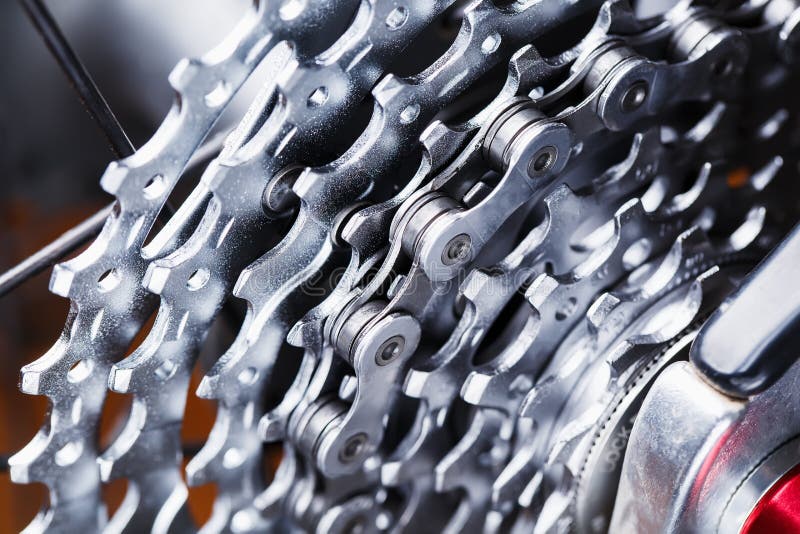 För kassettmakro för mountainbike bakre skott KASSETT FÖR BIKECARTRIDGE arkivbild För kassettmakro för mountainbike bakre skott KASSETT FÖR BIKECARTRIDGE arkivbild
