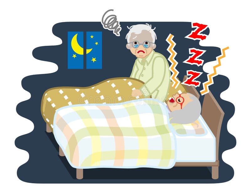 För lidandesnarkning för hög man oväsen av hans fru - sömnproblem
