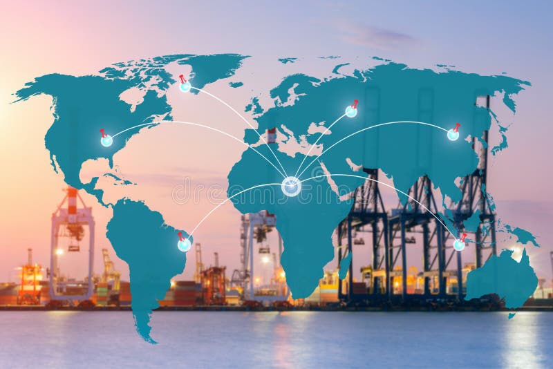 För logistikpartnerskap för översikt global anslutning arkivbild För logistikpartnerskap för översikt global anslutning arkivbild