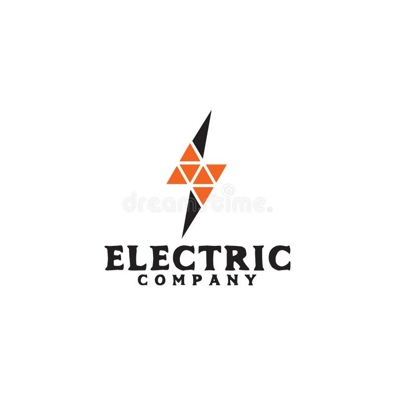 För logodesign för elektriskt företag mall för vektor vektor illustrationer
