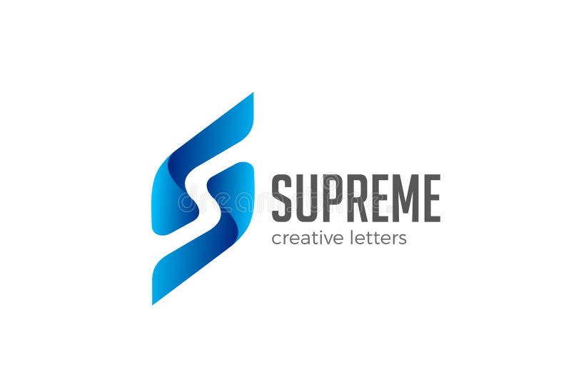 För logovektor för bokstav S negativt utrymme Företags Emb vektor illustrationer