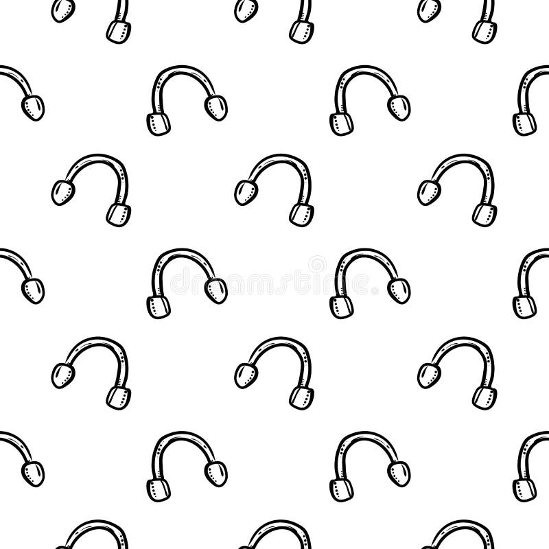 För modellhörlurar för Handdrawn klotter sömlös symbol Handen dragen svart skissar teckensymbol Taget i Genua, Italien Vit bakgru stock illustrationer För modellhörlurar för Handdrawn klotter sömlös symbol Handen dragen svart skissar teckensymbol Taget i Genua, Italien Vit bakgru stock illustrationer