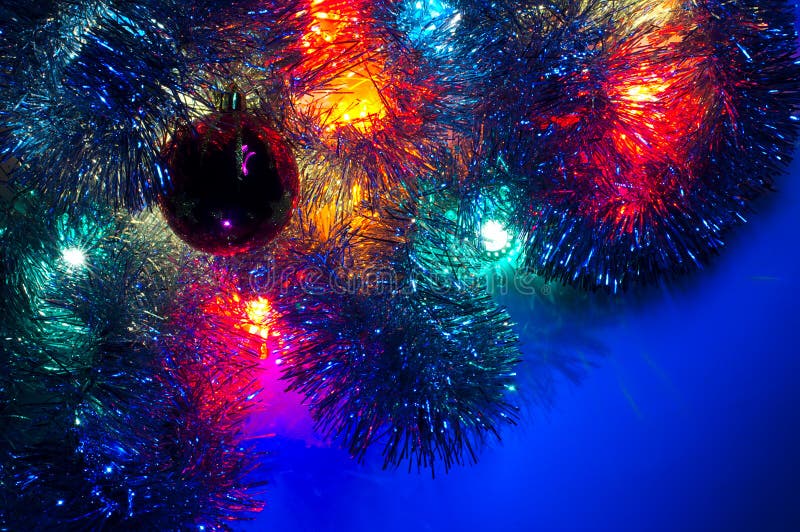 För olik blått framträdande lampabakgrund för jul royaltyfri bild För olik blått framträdande lampabakgrund för jul royaltyfri bild