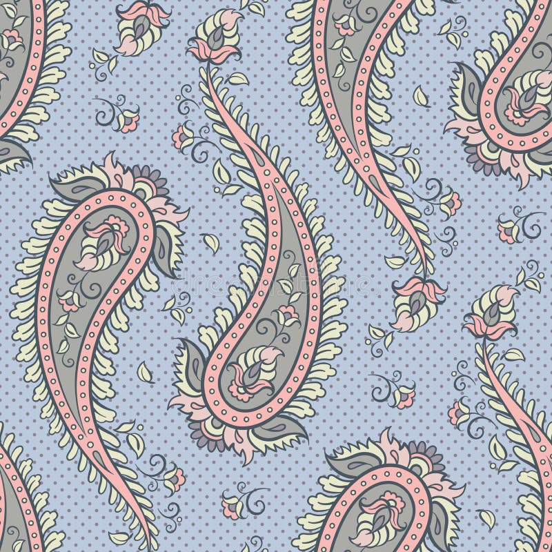 För paisley för sömlös modell illustration för vektor dekorativ bakgrund stock illustrationer För paisley för sömlös modell illustration för vektor dekorativ bakgrund stock illustrationer