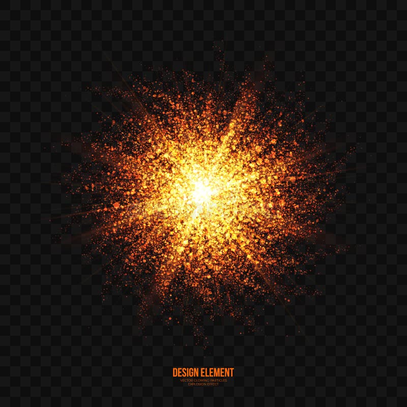 För partikelexplosion för vektor glödande guld- beståndsdel för design för effekt royaltyfri illustrationer För partikelexplosion för vektor glödande guld- beståndsdel för design för effekt royaltyfri illustrationer