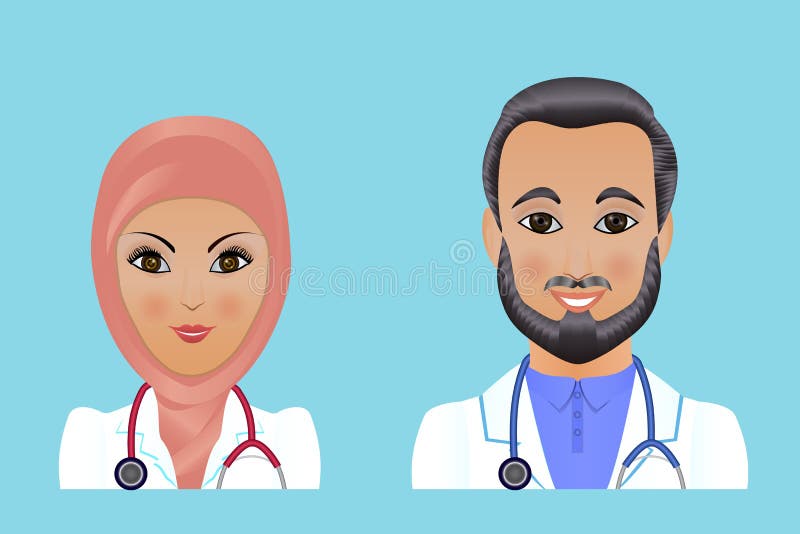 För personallägenhet för medicinsk klinik avatars av doktorer, sjuksköterskor, kirurg, a stock illustrationer För personallägenhet för medicinsk klinik avatars av doktorer, sjuksköterskor, kirurg, a stock illustrationer
