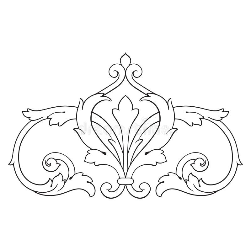 För ramgravyr för tappning barock prydnad för snirkel royaltyfri illustrationer För ramgravyr för tappning barock prydnad för snirkel royaltyfri illustrationer