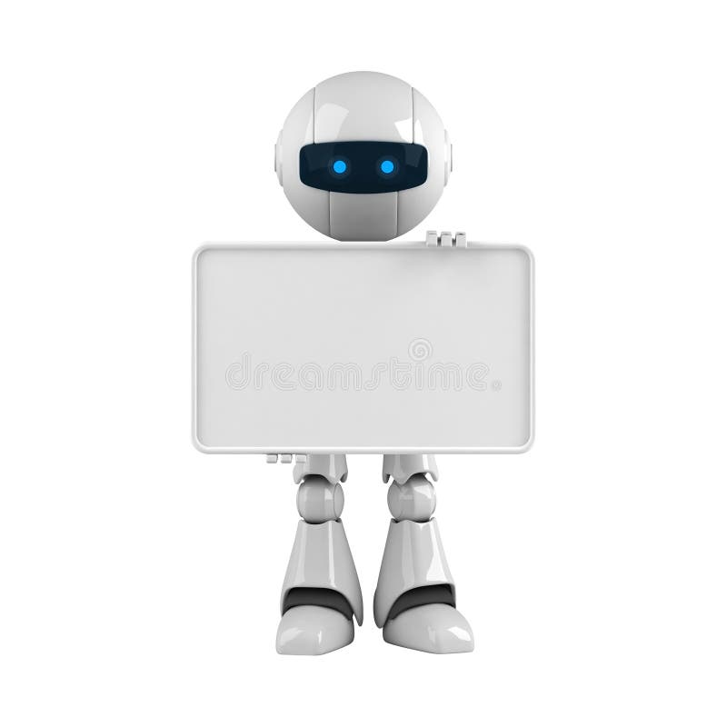 För robotstay för baner blank white vektor illustrationer
