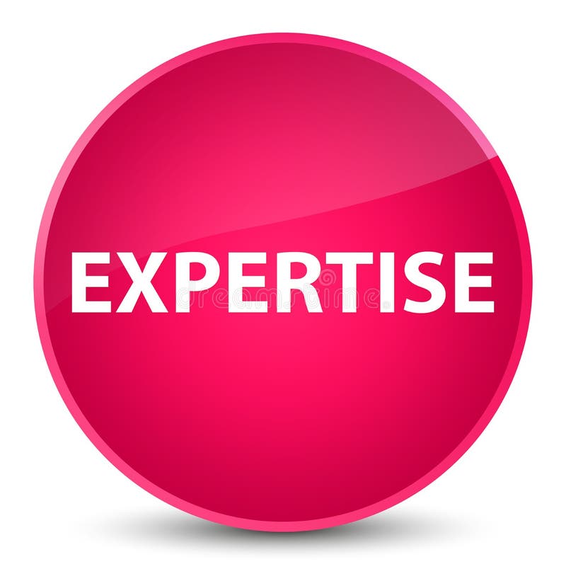 För rosa färgrunda för sakkunskap elegant knapp stock illustrationer