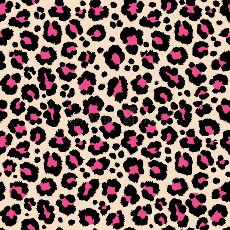 För safarileopard för djungel som exotisk textur för modell upprepar det sömlösa rosa svarta trycket stock illustrationer För safarileopard för djungel som exotisk textur för modell upprepar det sömlösa rosa svarta trycket stock illustrationer