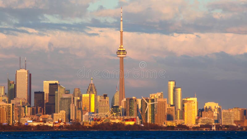 för skymningtimelapse för 4K UltraHD Toronto centrum