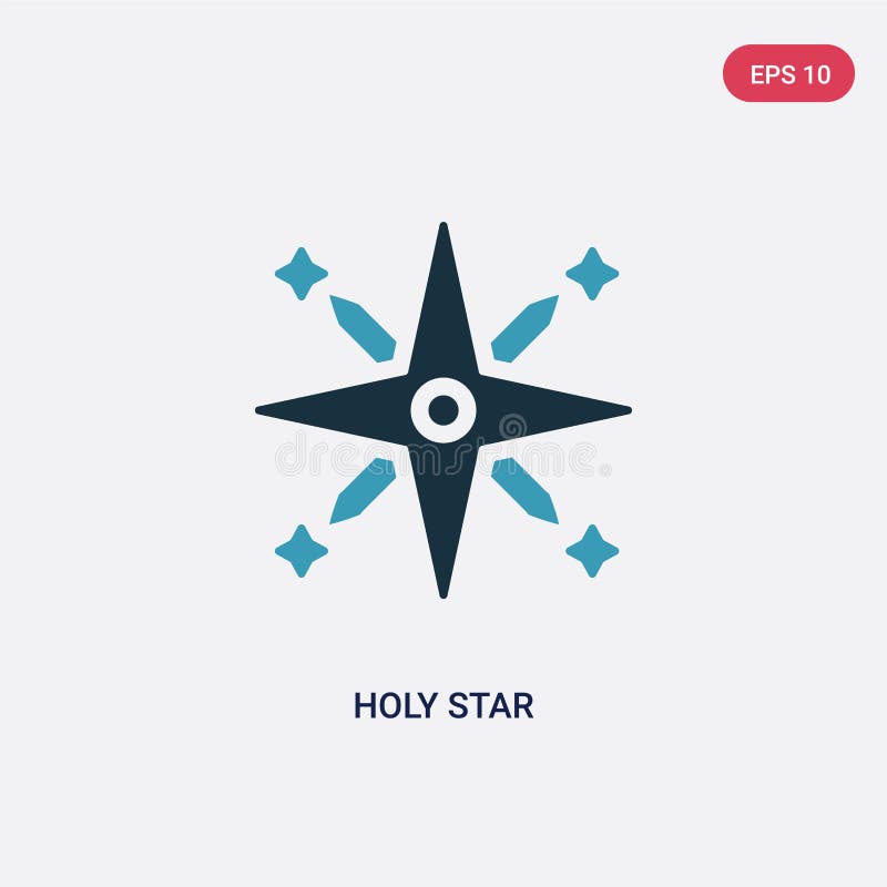 För stjärnavektor för två färg helig symbol från religionbegrepp det isolerade blåa heliga symbolet för stjärnavektortecknet kan royaltyfri illustrationer För stjärnavektor för två färg helig symbol från religionbegrepp det isolerade blåa heliga symbolet för stjärnavektortecknet kan royaltyfri illustrationer