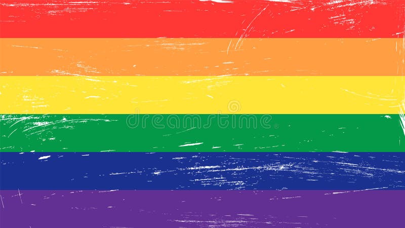 Grunge GLBT pride rainbow flag - symbol of gay, lesbian, bisequal, transgender and queer people. Grunge GLBT pride rainbow flag - symbol of gay, lesbian, bisequal, transgender and queer people