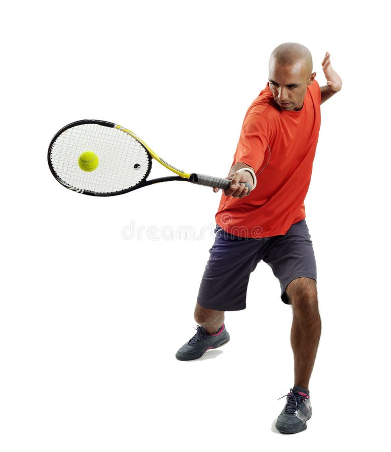 för ståendetennis för attraktiv man leka barn royaltyfri bild för ståendetennis för attraktiv man leka barn royaltyfri bild