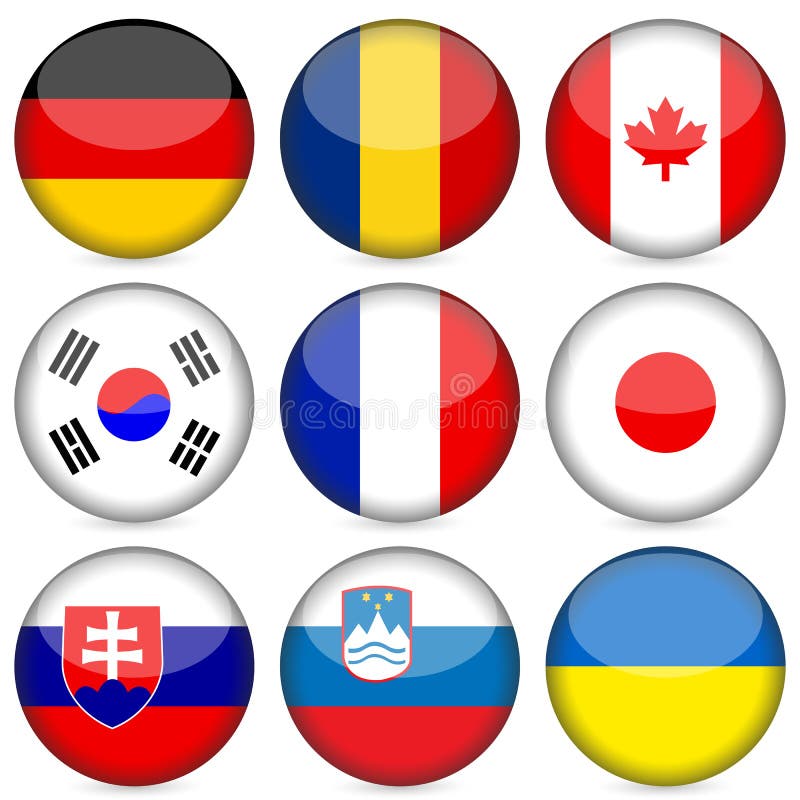 för symbolsnational för 3 flagga set royaltyfri illustrationer för symbolsnational för 3 flagga set royaltyfri illustrationer