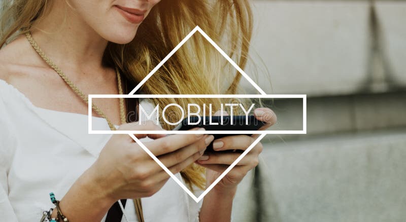 För teknologitelefon för rörlighet mobilt Smartphone begrepp royaltyfria bilder