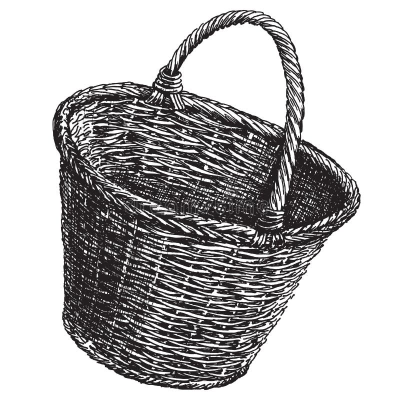 För vektorlogo för vide- korg mall för design vektor illustrationer