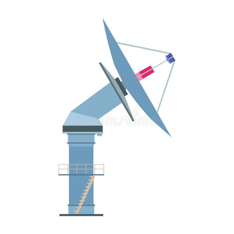 För vektorsymbol för satellit- maträtt illustration för radar för antenn Radiocomm royaltyfri illustrationer För vektorsymbol för satellit- maträtt illustration för radar för antenn Radiocomm royaltyfri illustrationer