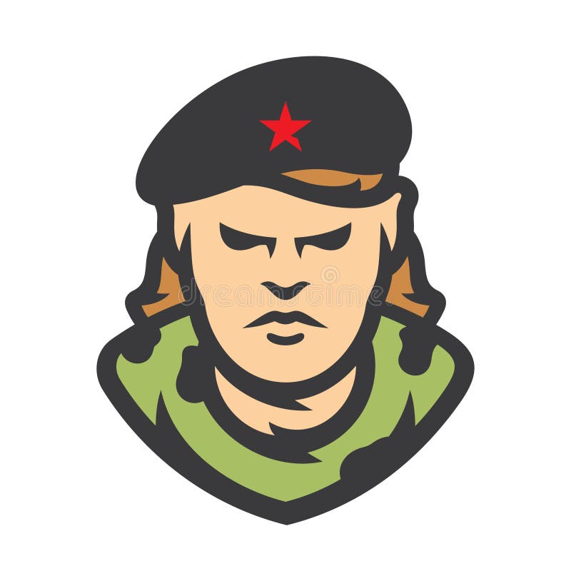 För vektortecknad film för Kuba kommunistisk revolutionär illustration stock illustrationer För vektortecknad film för Kuba kommunistisk revolutionär illustration stock illustrationer