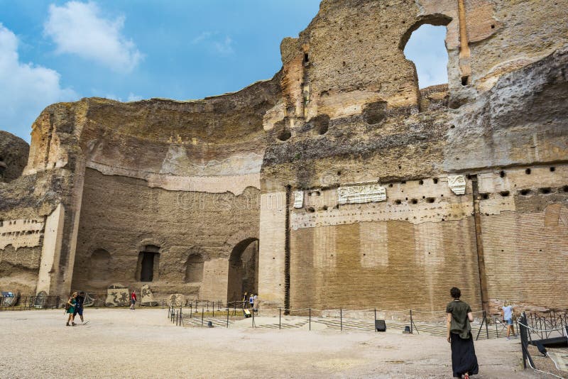 Fördärvar av baden av Caracalla - Terme di Caracalla royaltyfri bild Fördärvar av baden av Caracalla - Terme di Caracalla royaltyfri bild
