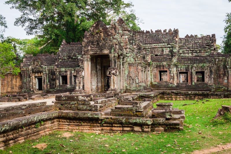 Fördärvar av Pra Khan Temple i Angkor Thom av Cambodja royaltyfri fotografi Fördärvar av Pra Khan Temple i Angkor Thom av Cambodja royaltyfri fotografi