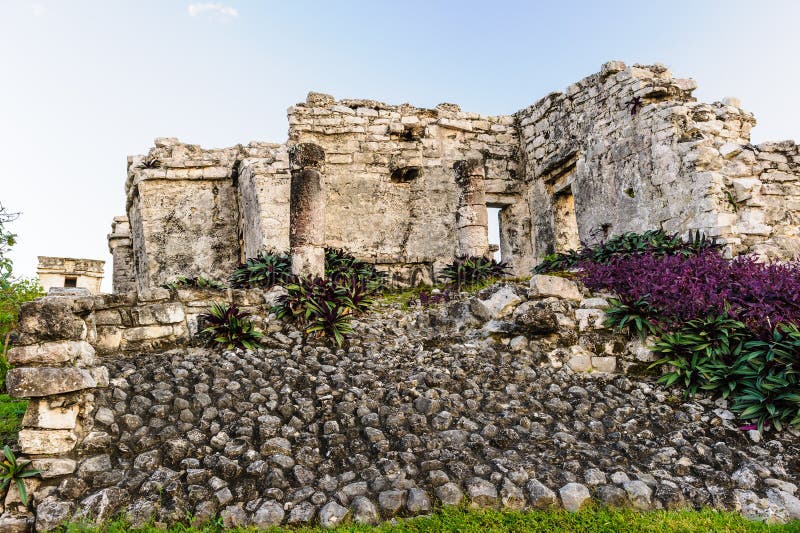 Fördärvar av Tulum royaltyfri fotografi