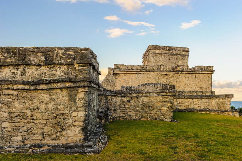 Fördärvar av Tulum arkivbilder