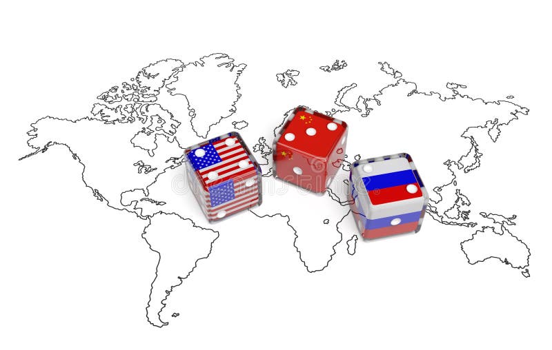 Förhandlingtärning USA Kina Ryssland vektor illustrationer Förhandlingtärning USA Kina Ryssland vektor illustrationer