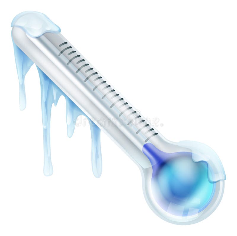 Förkylning fryst termometer