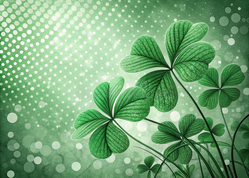 Förnimmelse av Emerald Green Polka ger en lång exponeringsplats för St Patricks Day Celebrors en Festive Abstract Design stock illustrationer