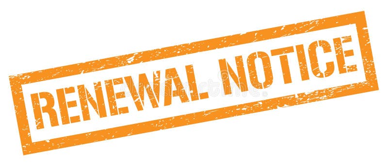 Förnyelse av orange rektangulär stämpel royaltyfri illustrationer