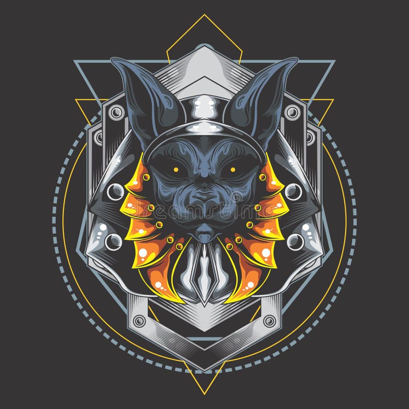 Försilvra harneskanubis vektor illustrationer Försilvra harneskanubis vektor illustrationer