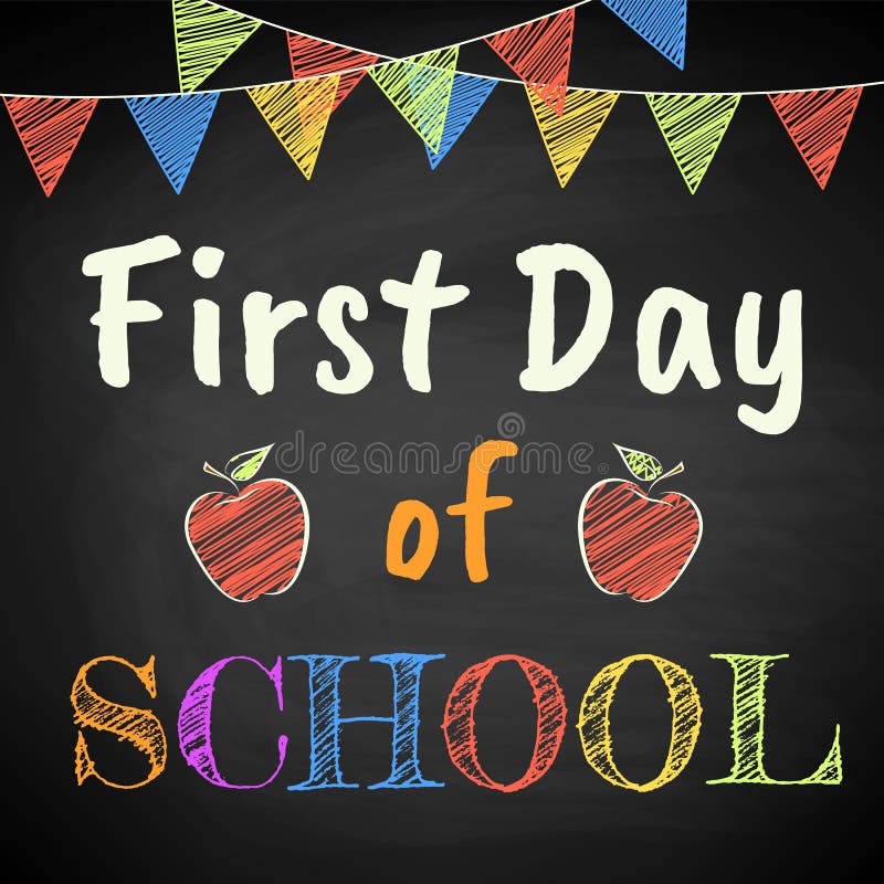 första skola för dag royaltyfri illustrationer första skola för dag royaltyfri illustrationer