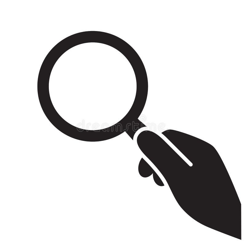 Förstoringsglassymbol vektor illustrationer
